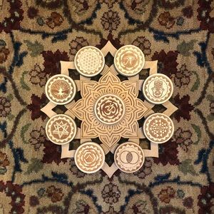 Wooden Spiritual Grid for Crystals or Meditation